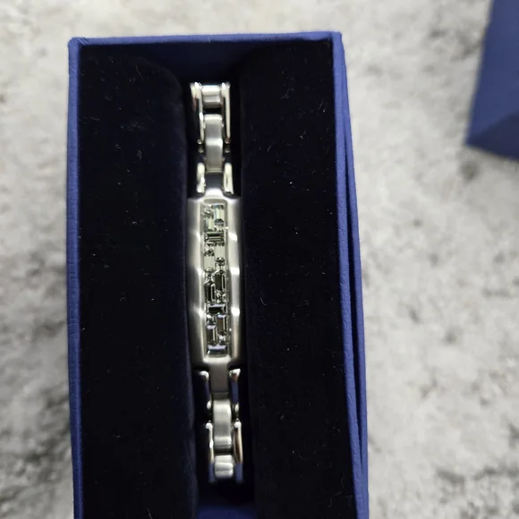 Swarovski Silver Men's Bracelet - Picture 1 of 4